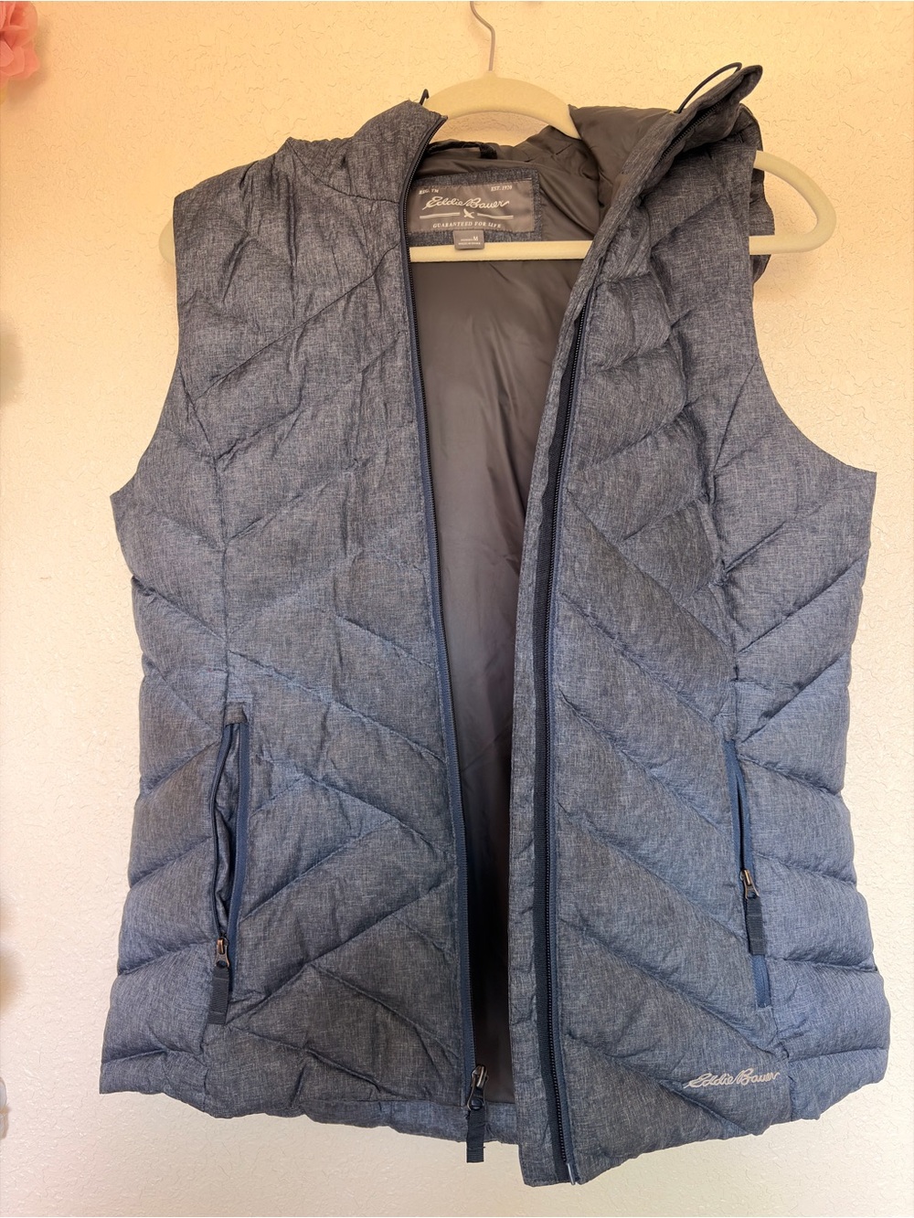 Eddie Bauer Women's BlueQuilted Hooded Vest